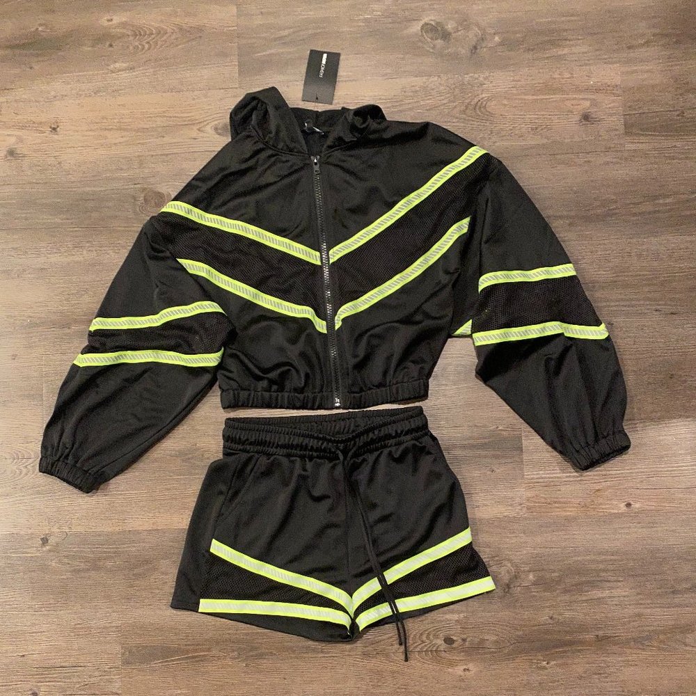 NWT FashionNova Off Duty Vibes Short/Jacket Set